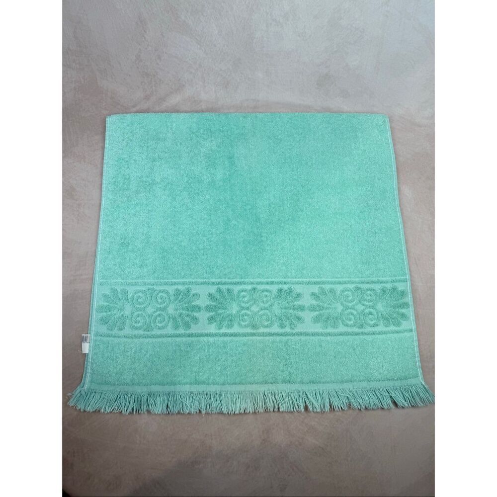Vintage Cannon Santa Cruz Bath Towel Teal Aqua 21x42” READ